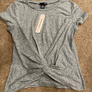 AQUA Bloomingdales Heather Grey Shirt Size Small BRAND NEW WITH TAGS